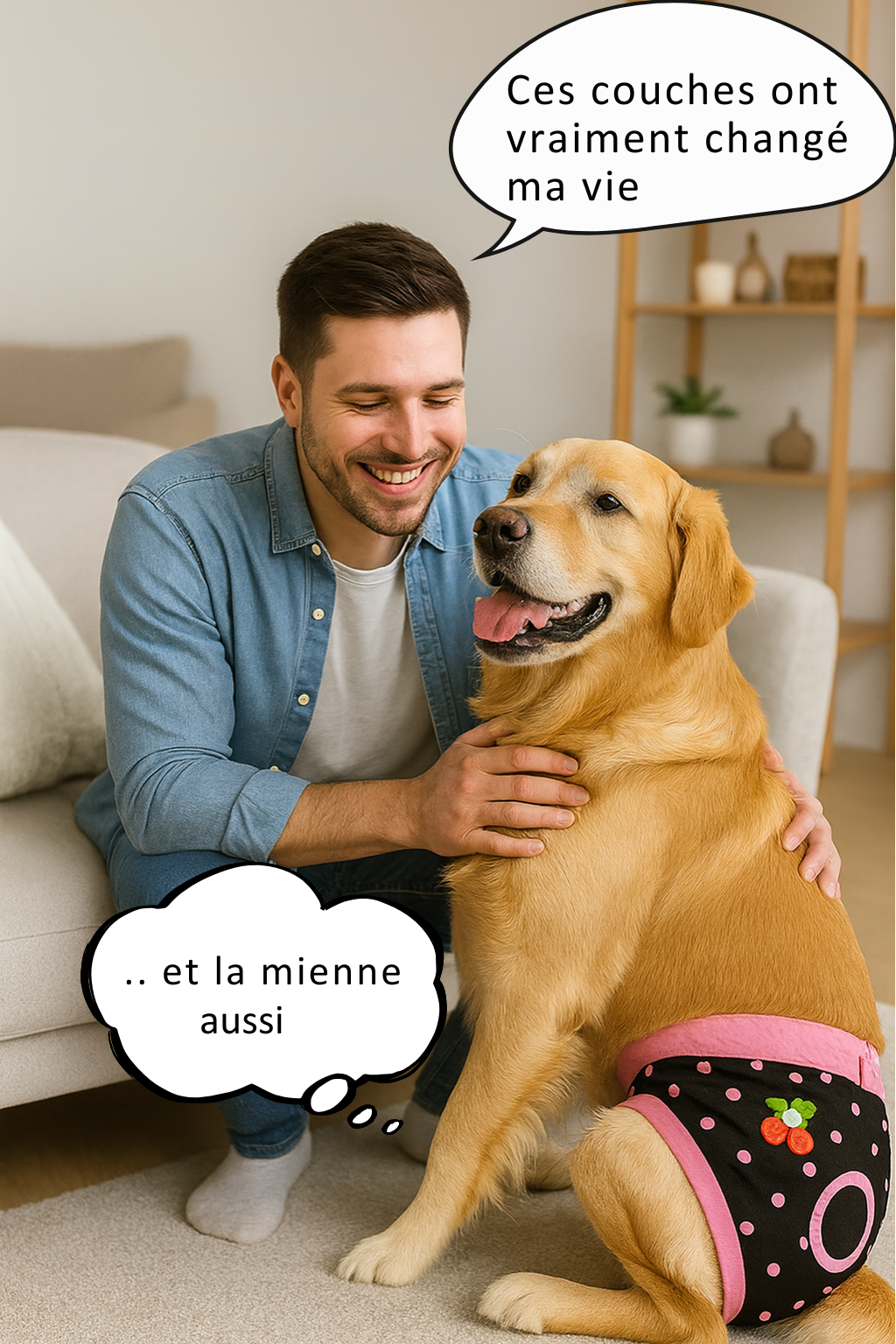 Couches Lavables Réutilisables pour Chiens – Confort, Hygiène & Protection