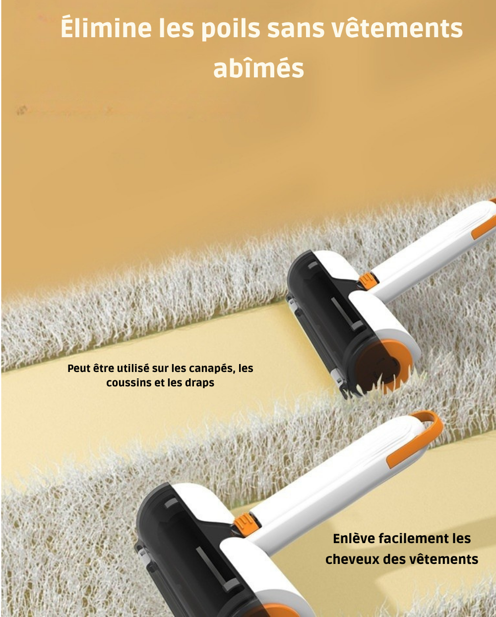 Rouleau Anti-Poils 2-en-1 pour Animaux